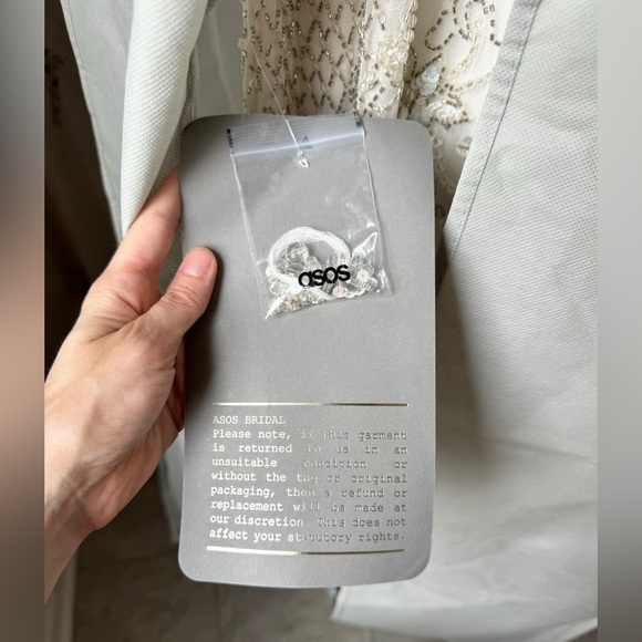 ASOS DESIGN ornate crystal embellished square neck maxi wedding dress - Picture 11 of 15